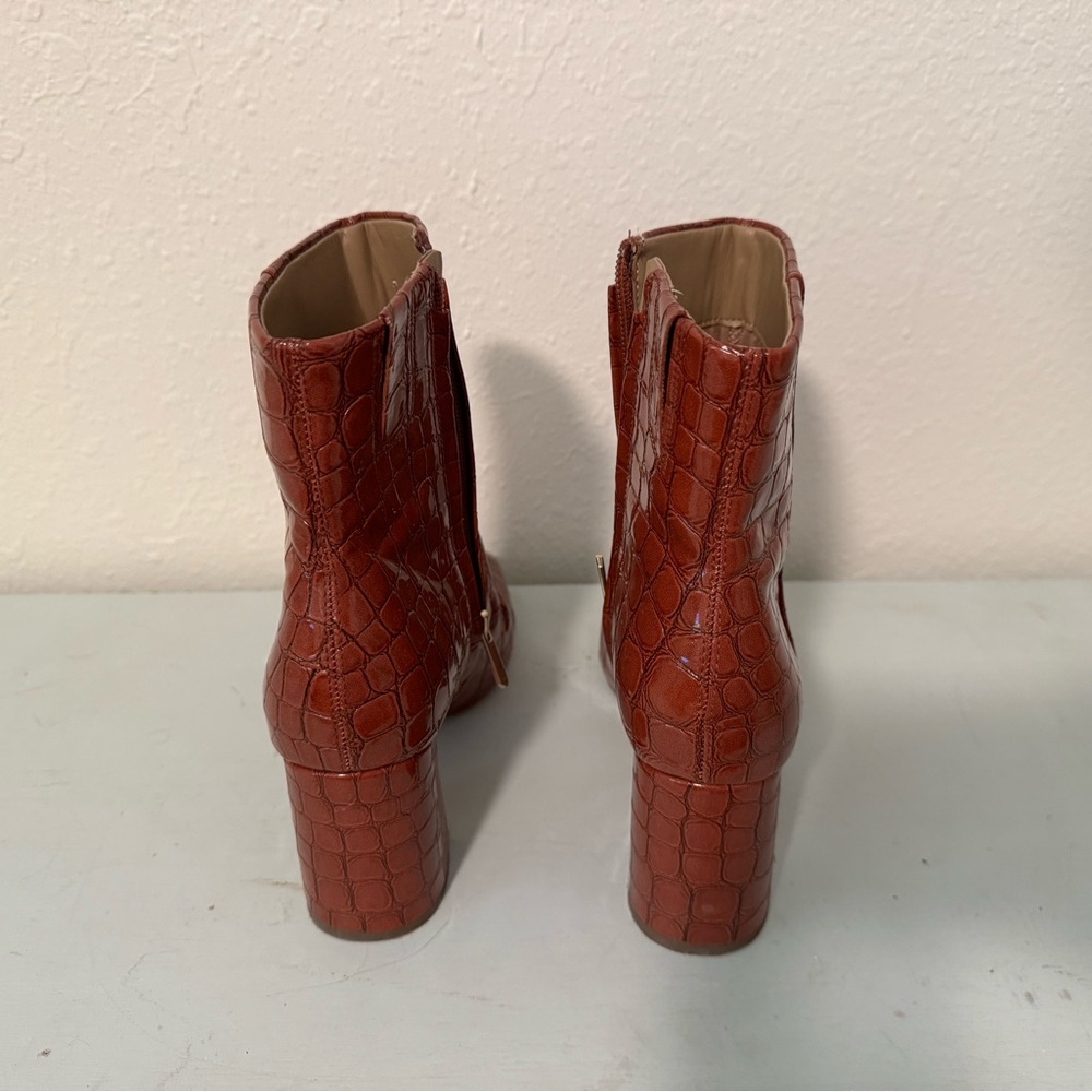 Sam Edelman Croc Textured Booties - Picture 7 of 9